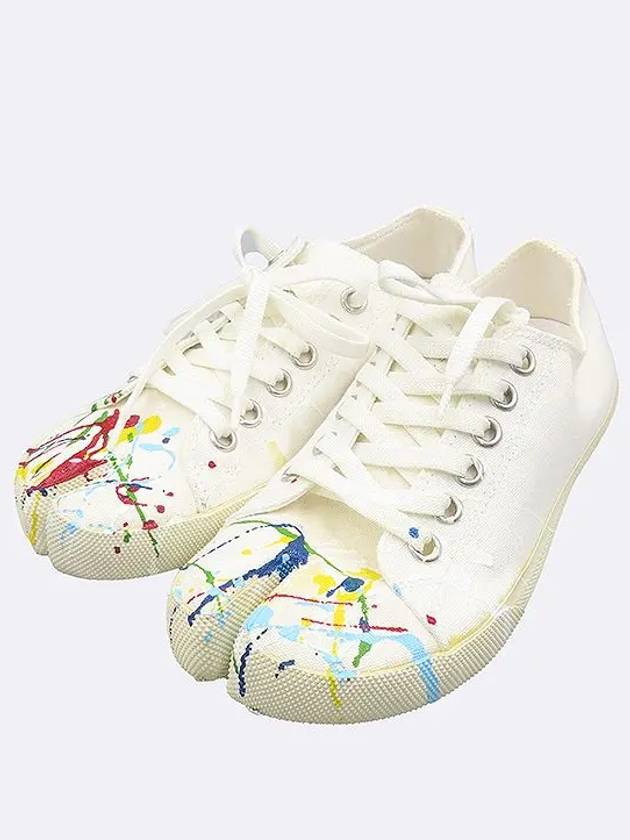 Maison Margiela S58WS0112 Paint Drop Tabi White Women s Sneakers 220MM - MAISON MARGIELA - BALAAN 5