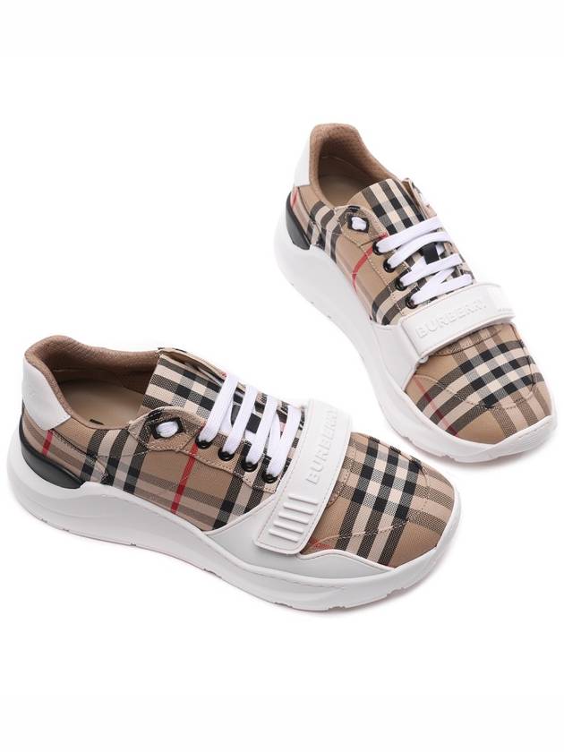 Vintage Check Suede Leather Sneakers Archive Beige - BURBERRY - BALAAN 6