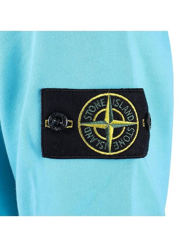 Wappen Patch Classic Fleece Hoodie Light Blue - STONE ISLAND - BALAAN 6