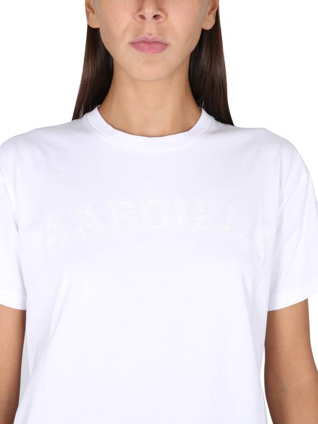 Logo Cotton Jersey Short Sleeve T-Shirt White - MAISON MARGIELA - BALAAN 5