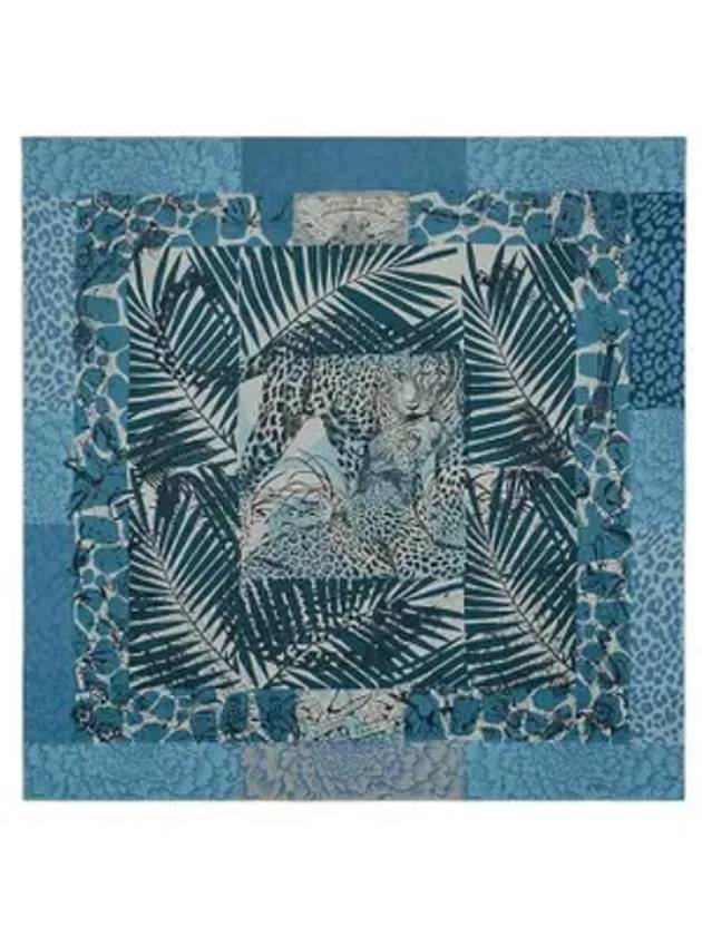 Jungle Love Stamped 140 Scarf Blue - HERMES - BALAAN 1