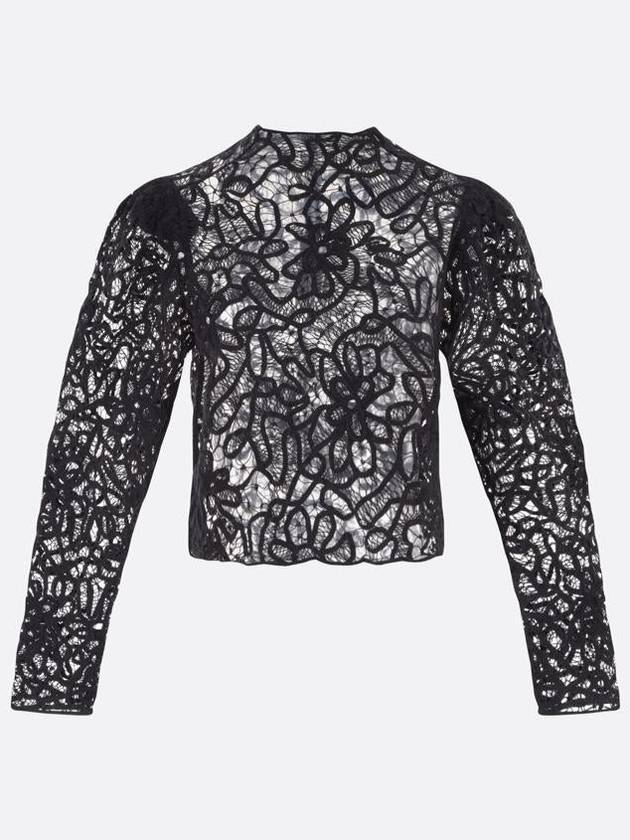 Lace Detail Long Sleeve Top HT0243FAA3J33I - ISABEL MARANT - BALAAN 2