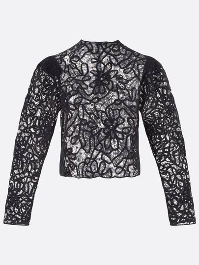 Lace Detail Long Sleeve Top HT0243FAA3J33I - ISABEL MARANT - BALAAN 2