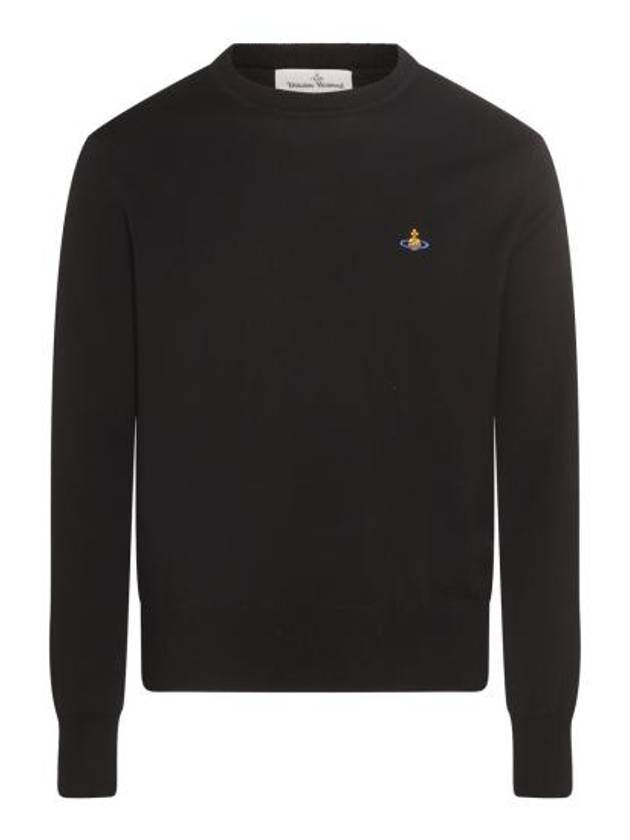 ORB Embroidered Crew Neck Knit Top Black - VIVIENNE WESTWOOD - BALAAN 2