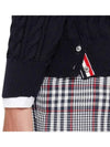 Diagonal Armband Cable Knit Top Navy - THOM BROWNE - BALAAN 6