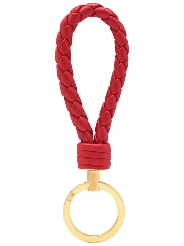 Intrecciato Leather Key Holder Red - BOTTEGA VENETA - BALAAN 2