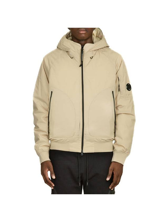 Pro-Tech Ribbed Hooded Jacket Beige - CP COMPANY - BALAAN 2