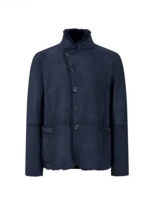 Men s fur color scheme suede jacket dark indigo 271720 - EMPORIO ARMANI - BALAAN 1