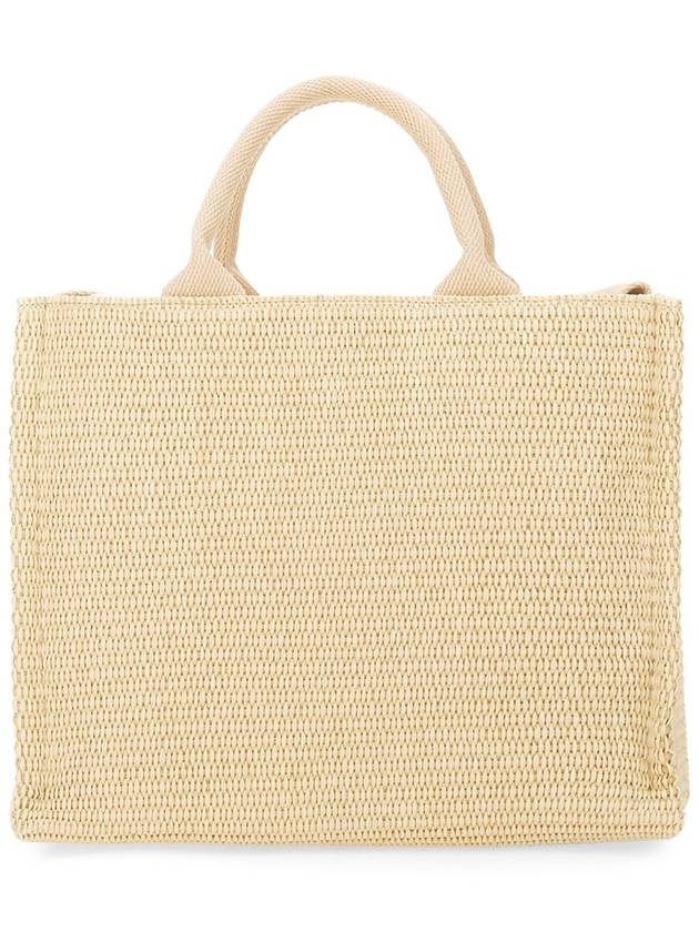 RAFFIA EFFECT FABRIC SMALL TOTE BAG - MARNI - BALAAN 1