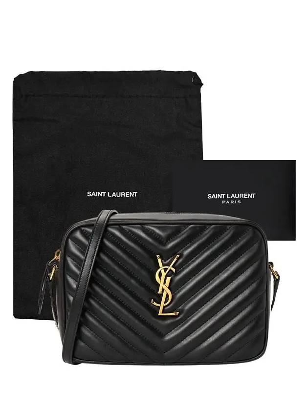 Lou Logo Quilting Cross Bag Black - SAINT LAURENT - BALAAN 11