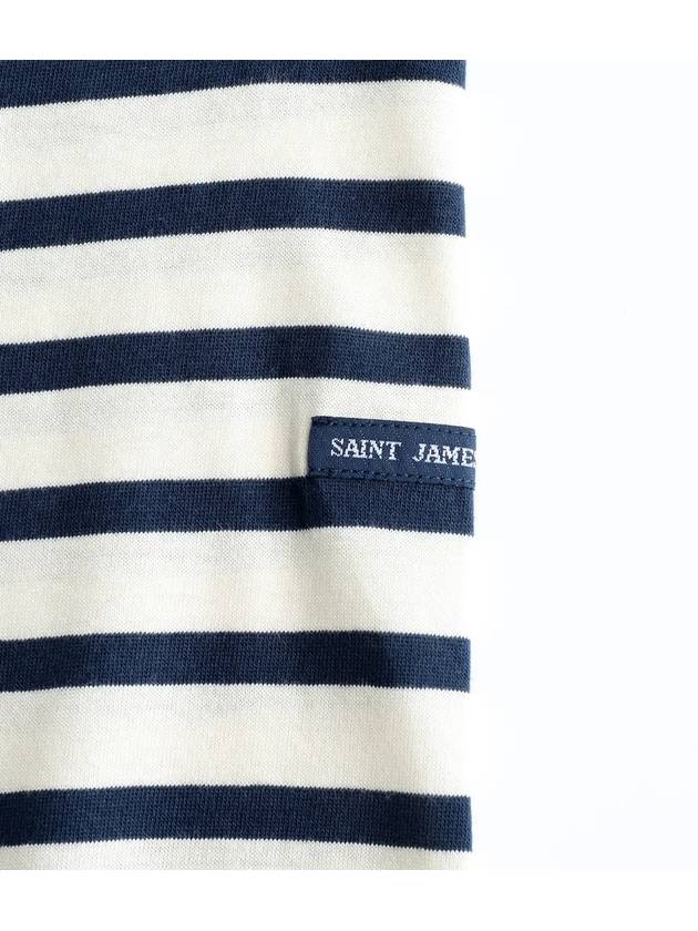 Minquiers Modern Stripe Long Sleeve T-Shirt Ecru Marine - SAINT JAMES - BALAAN 4