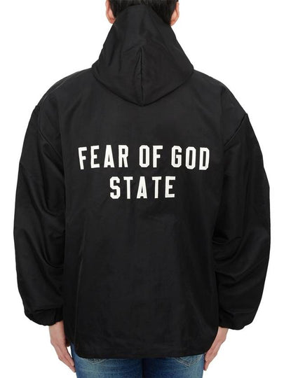 Textured Nylon Hooded Jacket Black - FEAR OF GOD - BALAAN 2