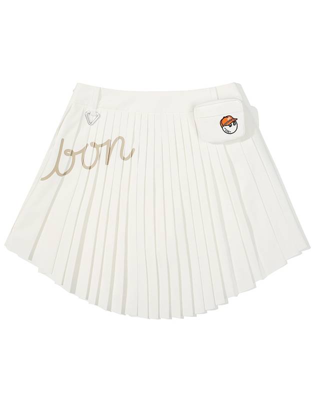 Utility pleated skirt IVORY WOMAN - MALBON GOLF - BALAAN 2