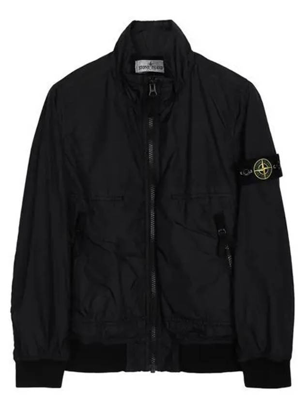 Kids Compass Badge Zip Up Jacket Black - STONE ISLAND - BALAAN 2