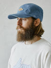 Oversized Fit Work Denim Camp Ball Cap Retro Blue - AKAW - BALAAN 2