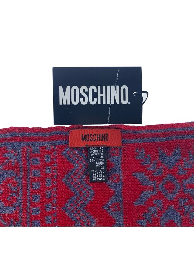 Mark Red Gray Muffler - MOSCHINO - BALAAN 3