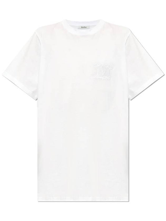 Mango Cotton Short Sleeve T-Shirt White - MAX MARA - BALAAN 1