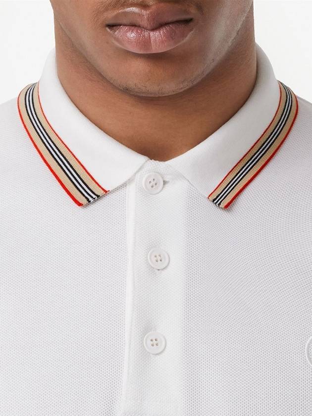 Collar Detail Polo Shirt White - BURBERRY - BALAAN 6