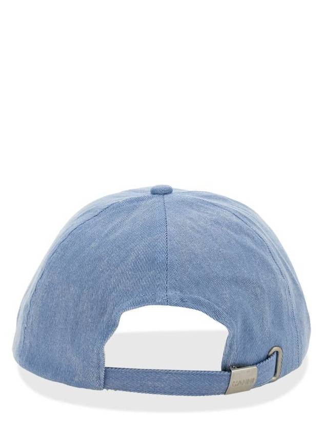 Embroidered Logo Denim Ball Cap Baby Blue - GANNI - BALAAN 4