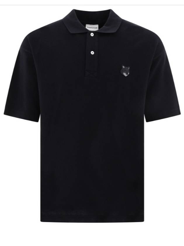 Bold Fox Head Patch Oversized Polo Shirt Black - MAISON KITSUNE - BALAAN 2