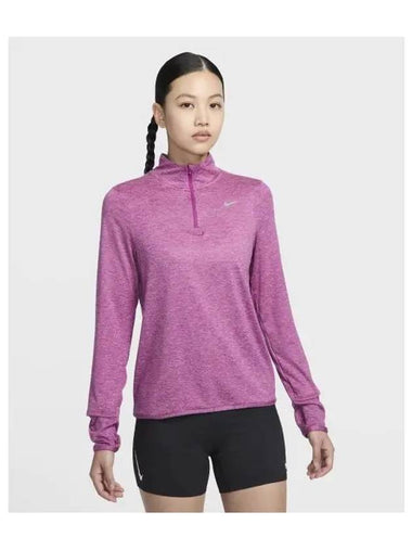 Dry Fit Swift Element UV Quarter Zip Running Top W Hot Fuchsia Frum Dust FB4317 518 - NIKE - BALAAN 1