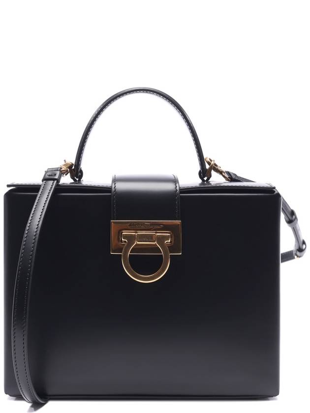 Trifolio Box Tote Bag Black - SALVATORE FERRAGAMO - BALAAN 3