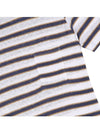 Striped linen blend short sleeve t-shirt STEE155 - IKALOOOK - BALAAN 4