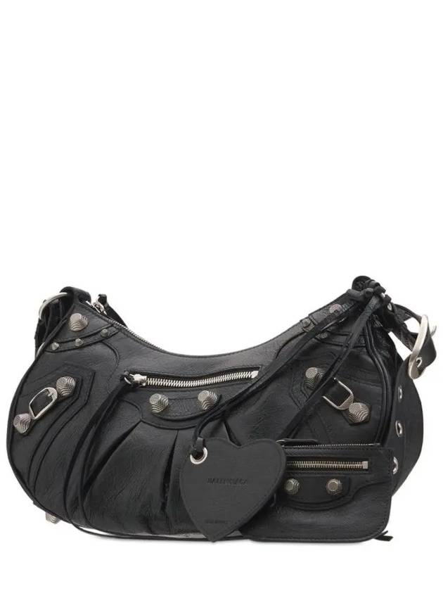 Le Cagole Small Leather Shoulder Bag Black - BALENCIAGA - BALAAN 5