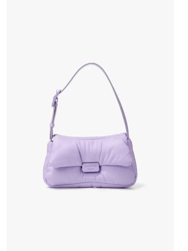 Women s Logo Closure Medium Padded Shoulder Bag Violet - EMPORIO ARMANI - BALAAN 1