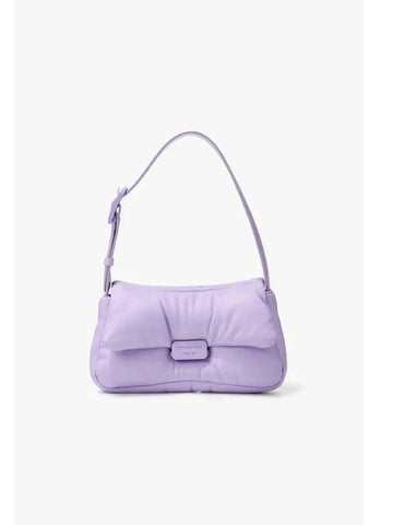 Women s Logo Closure Medium Padded Shoulder Bag Violet - EMPORIO ARMANI - BALAAN 1