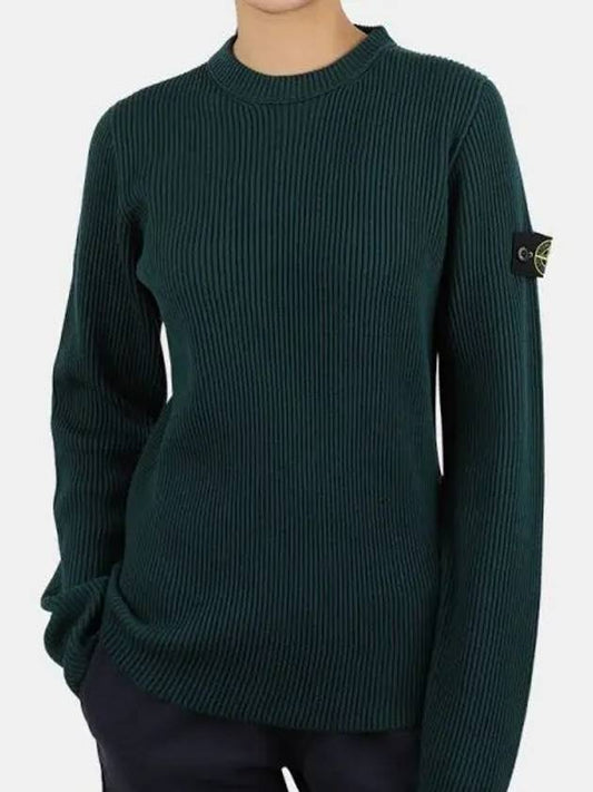 Stone Kids Wappen Patch Ribbed Pullover Knit 7516507A3 V0057 1063285 - STONE ISLAND - BALAAN 1