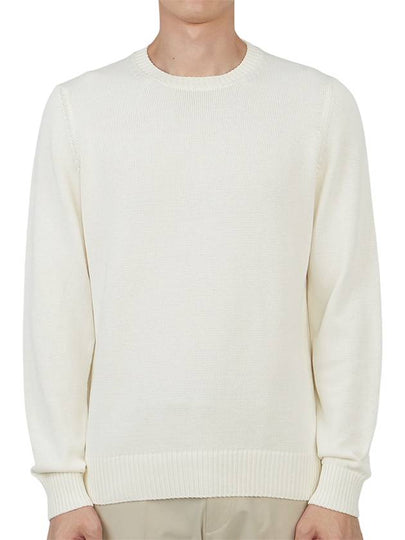 Men's Crew Neck Wool Knit Top Latte - DRUMOHR - BALAAN 2