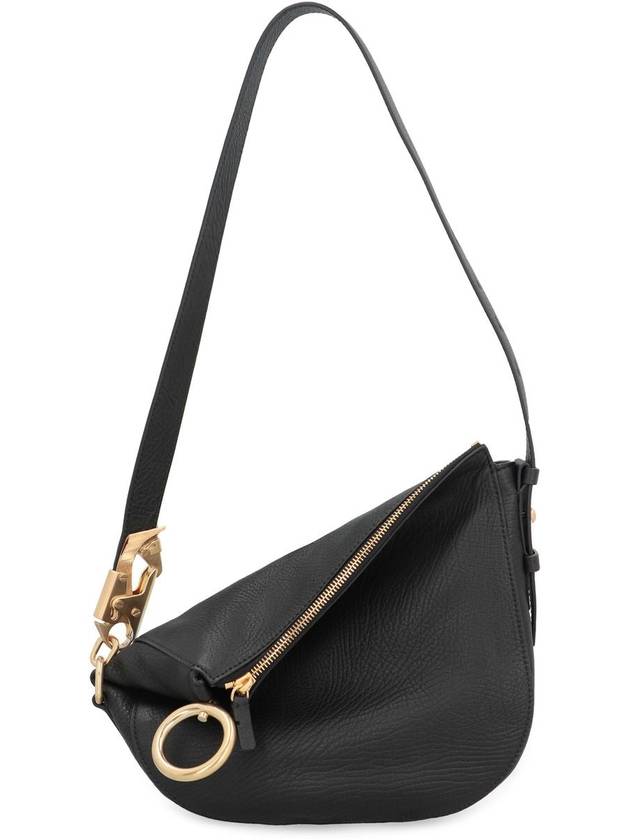 Small Knight Zipper Leather Shoulder Bag Black - BURBERRY - BALAAN 3