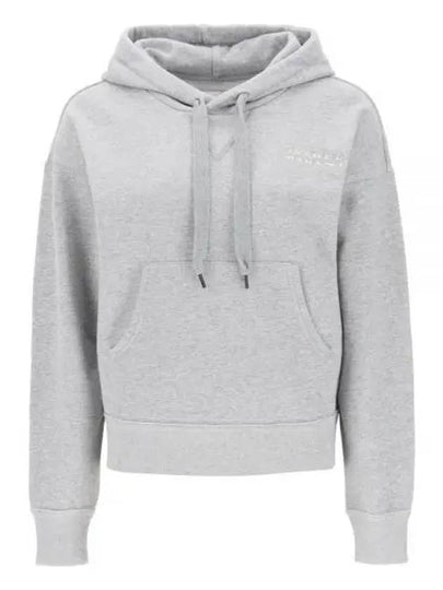 Sylla Embroidered Logo Oversized Hoodie Grey - ISABEL MARANT - BALAAN 2