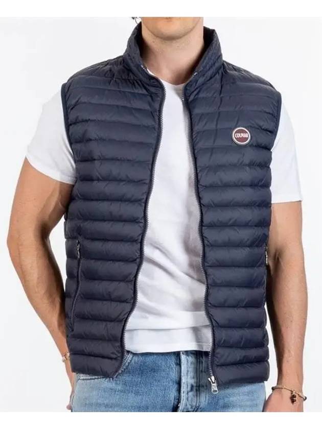 Le Logo Patch Lightweight Padded Vest Navy - COLMAR - BALAAN 3