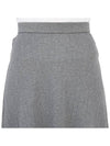 Pointelle Rip Below The Knee A-Line Skirt Grey - THOM BROWNE - BALAAN 9