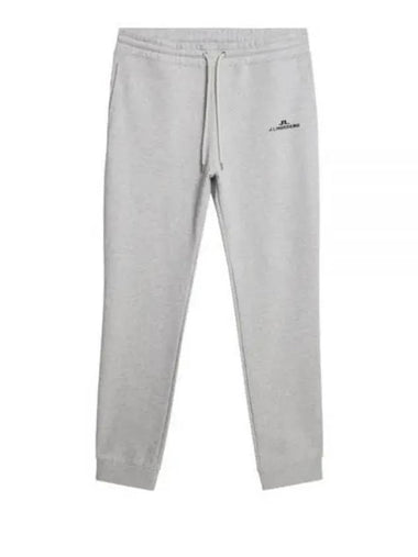 Alpha Logo Print Track Pants Light Grey Melange - J.LINDEBERG - BALAAN 1