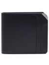 Metal Logo Leather Bifold Wallet Black - MONTBLANC - BALAAN 1