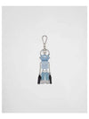 Saffiano Leather Robot Keychain Trick Light Blue - PRADA - BALAAN 2