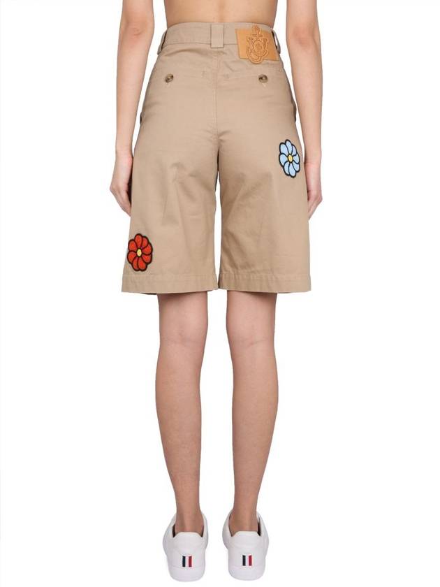 JW Anderson Floral Bermuda Shorts Beige - MONCLER - BALAAN 7