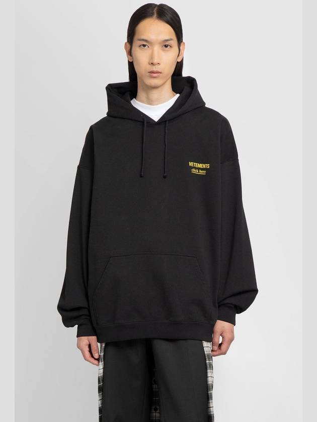 Chest Logo Hoodie Black - VETEMENTS - BALAAN 9