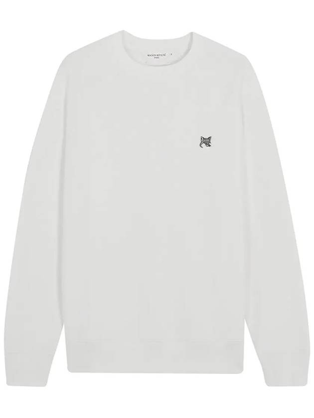 Grey Fox Head Patch Classic Sweatshirt White - MAISON KITSUNE - BALAAN 2