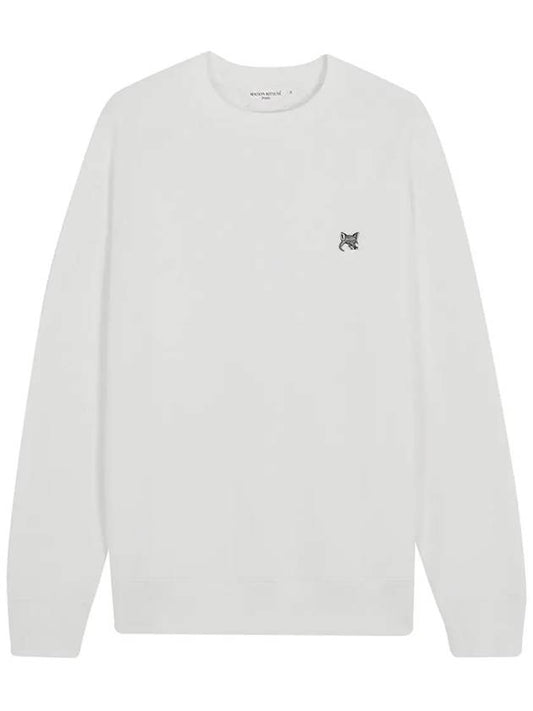 Grey Fox Head Patch Classic Sweatshirt White - MAISON KITSUNE - BALAAN 2