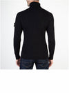 Wappen Patch Wool Turtleneck Black - STONE ISLAND - BALAAN 6