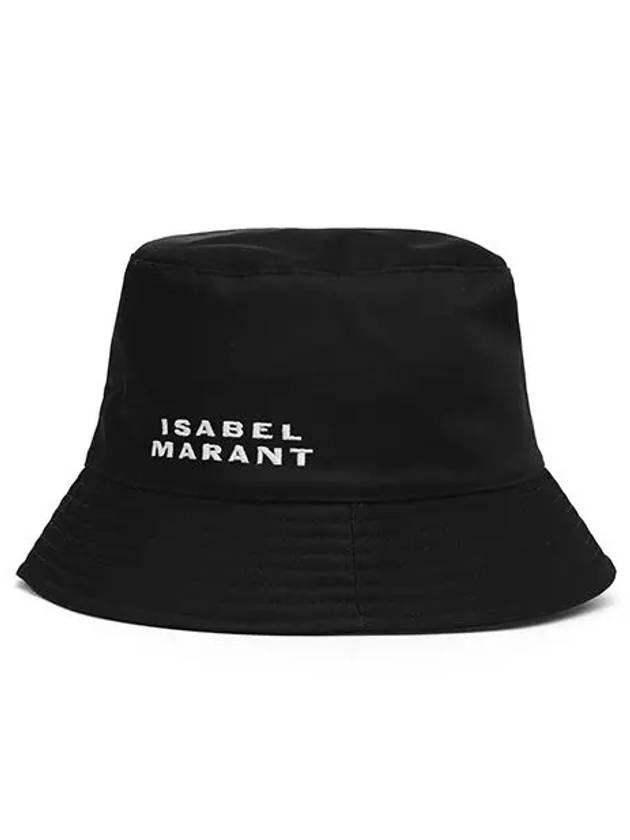 Haley Embroidered Logo Bucket Hat Black - ISABEL MARANT - BALAAN 2