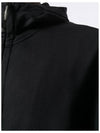 Diagonal Fleece Hooded Zip-Up Black - CP COMPANY - BALAAN 4