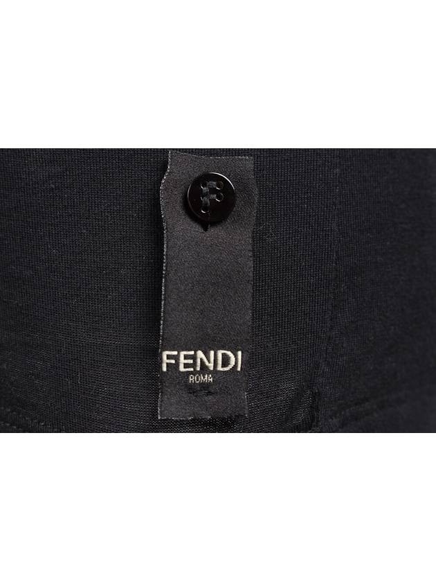 Leather pocket short sleeve t shirt 44 - FENDI - BALAAN 4