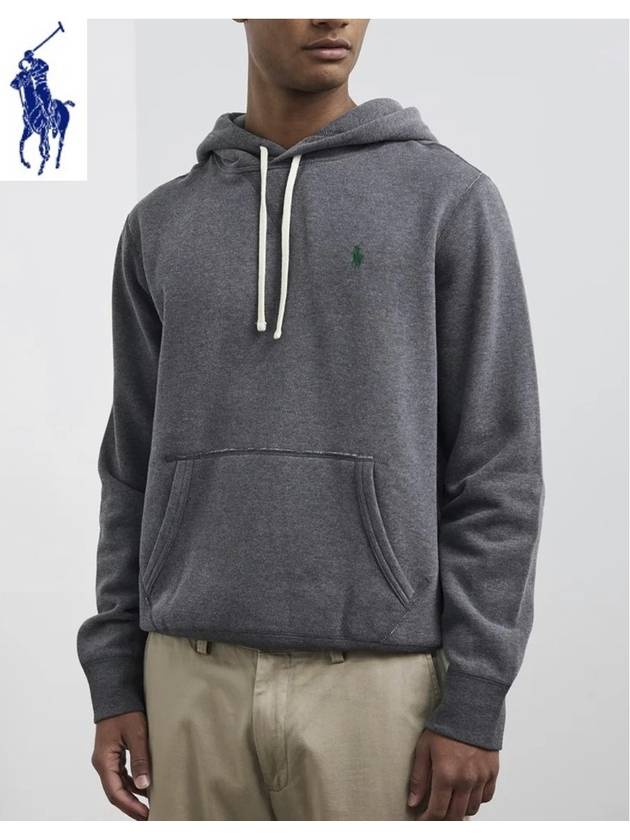 Embroidered Logo Pony Hoodie Grey - POLO RALPH LAUREN - BALAAN 2