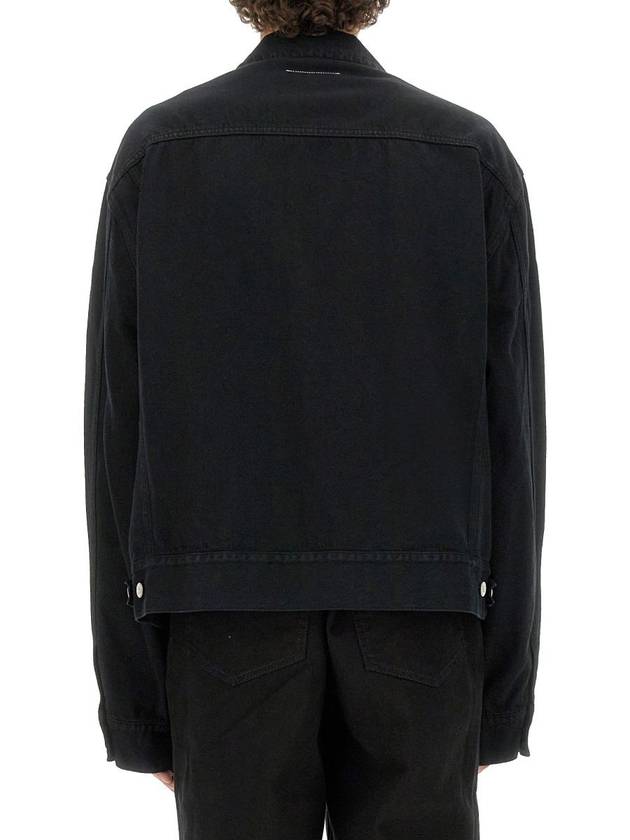 Buttoned Denim Jacket Black - MAISON MARGIELA - BALAAN 4