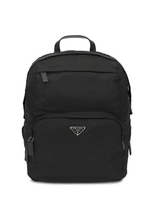 Triangle Logo Re-Nylon Backpack Black - PRADA - BALAAN 1